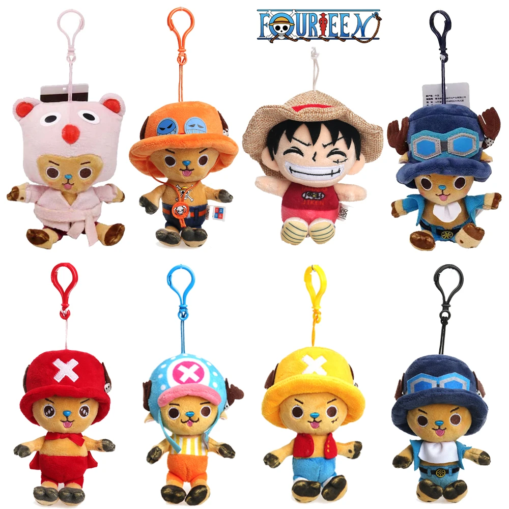One Piece Plush Series Luffy Chopper Ace Sabo Buggy Sanji Key Chain Backpack Decoration Pp Cotton Anime Kawaii Doll Toys 11cm Movies Tv Aliexpress
