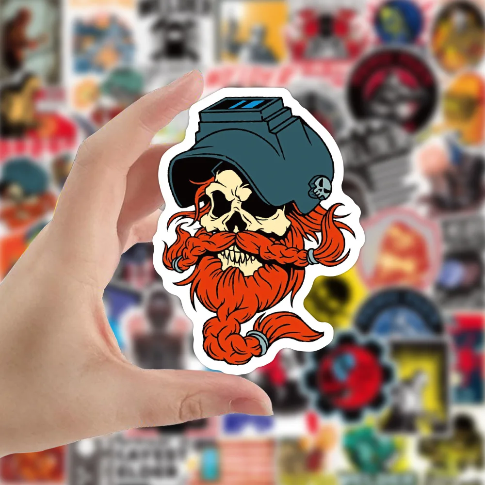 Mixed Welding Welder Graffiti Stickers 10/30/50PCS DIY Luggage Skateboard Waterproof Cartoon Decal Sticker Toys Gift
