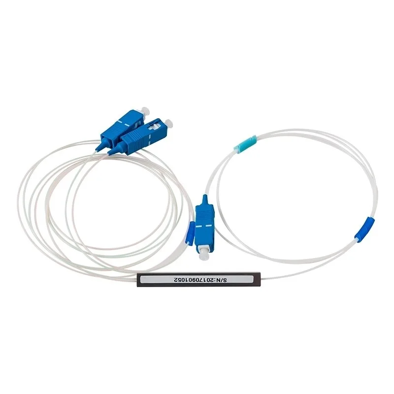 10PCS 1x4 SC UPC PLC Splitter  Micro Type Fiber Optic Mini Module 900um Ftth Splitter micro steel tube SC UPC Splitter 1X4