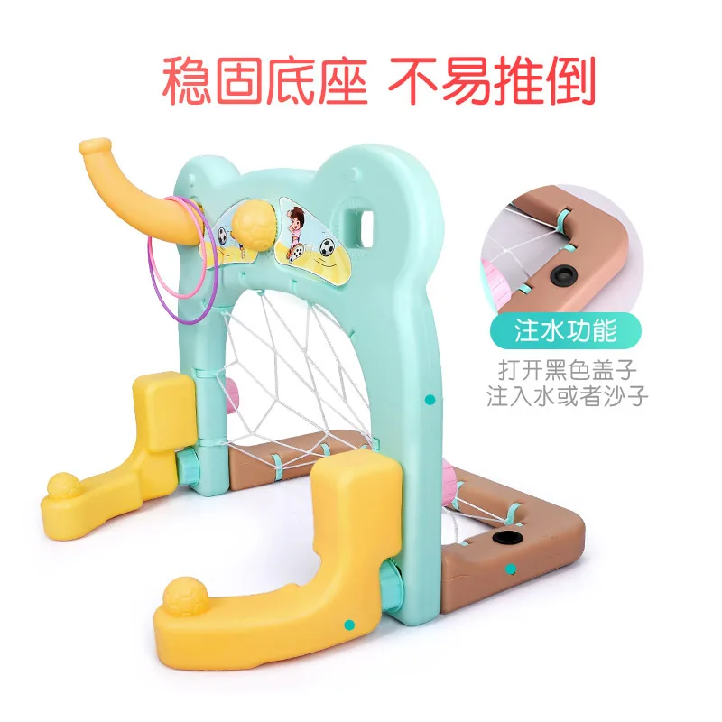 

Children Adjustable Reinforced Base Basketball Deconstructable Football Door-in-Indoor Sports Shooting Toy