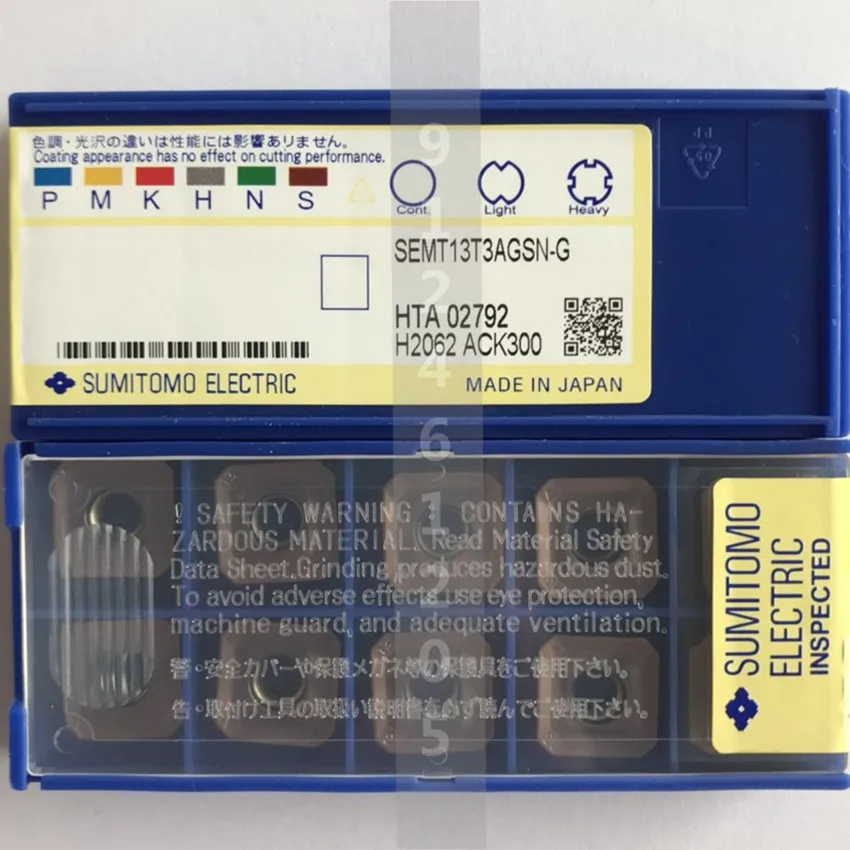 SEMT13T3AGSN-G ACK300 / SEMT13T3AGSN-H Original SUMITOMO CNC carbide inserts 10PCS/BOX | Инструменты