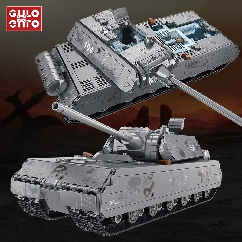 8 Mäusetyp schwerer Panzer SWAT Modell Bausteine Spielzeug High-Tech Militär Nr 