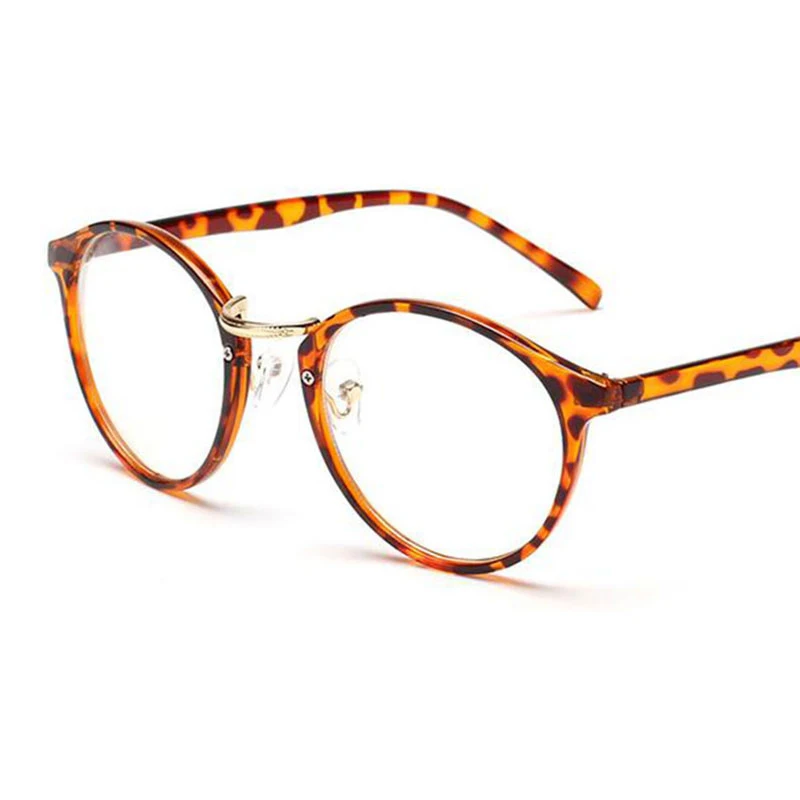 Леопардовые круглые очки Женские винтажные Роскошные брендовые дизайнерские