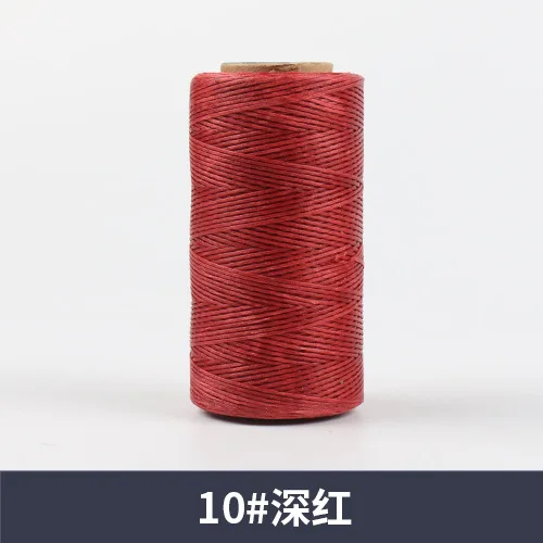 R 34)260m Waxed Thread Cotton polyester Hand Knitting String Strap Necklace Rope Bead Sewing Craft for Leather Caft Stitching 0.8 - Цвет: R