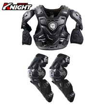 SCOYCO Motorcycle Armor CE Motocross Chest Back Protector Moto Protection Riding Protective Gear Armor + Kneepad 2-piece Set