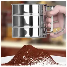 10,5 см X 9,5 см однослойное сито для муки, решето из нержавеющей стали фильтр для выпечки Lcing сахарный порошок ситечко Инструменты для выпечки ручной@ 25