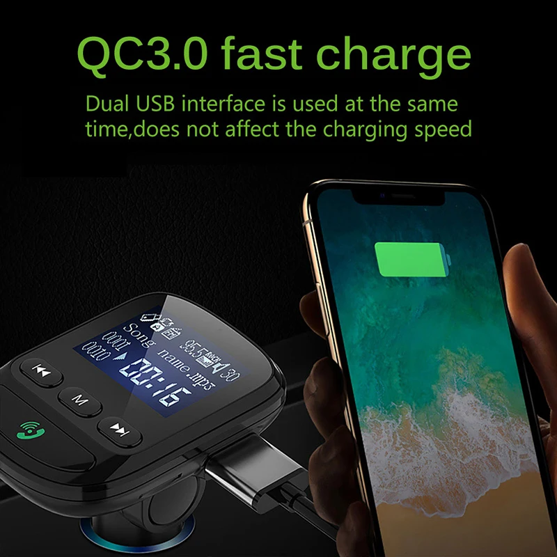 Onever, беспроводной fm-передатчик, автомобильный Bluetooth 5,0 адаптер, автомобильный комплект громкой связи, AUX, Bluetooth приемник, поддержка TF/U диск, Manos Libres