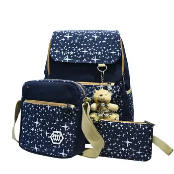 

School Bags Backpacks for Teenage Girls 4pcs/set Women Rabbit Animal Travel Backpack Shoulder Bag Backpack Purse Pencil Cases