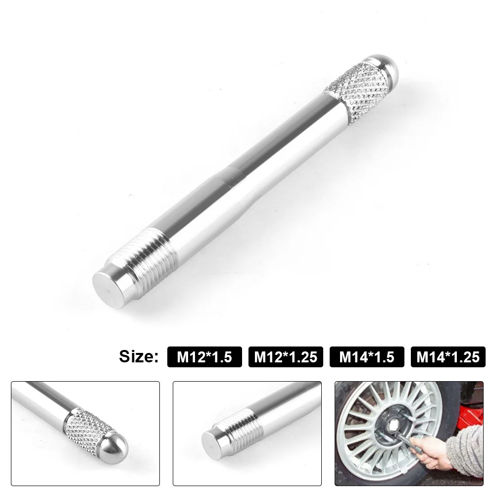 M14x1.5 Metric 14x1.5 Threads Wheel Lug Bolt Automotive Mechanic Tool Compatible with European Cars Black Wheel Hanger Alignment Pin Guide Tool Audi VW Volkswagen Mercedes Benz