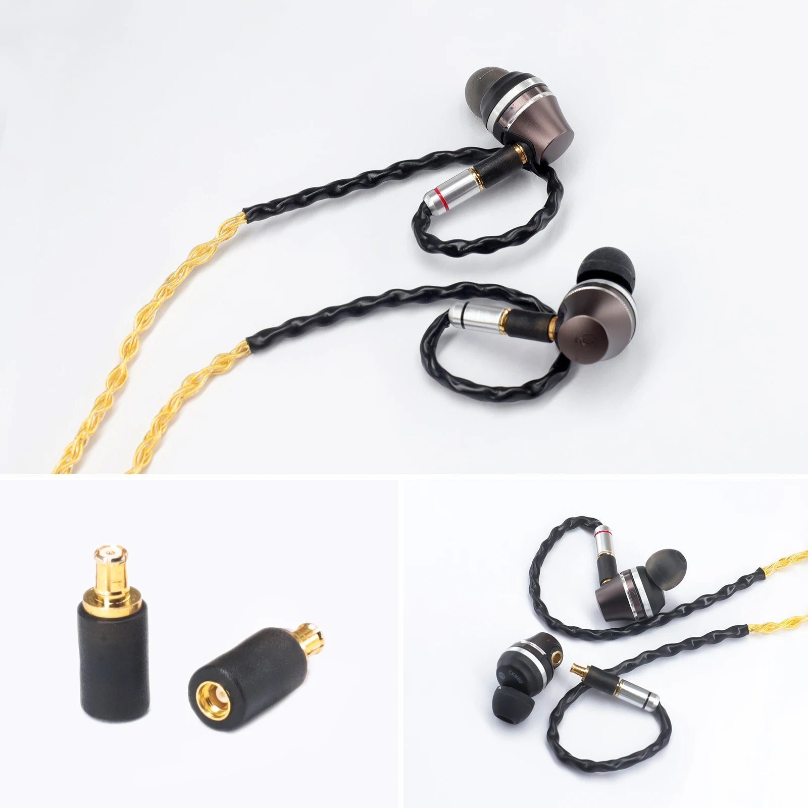 áudio Jack, cabo MMCX conectado para Sony