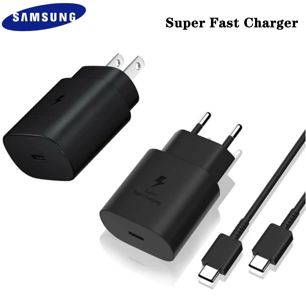 Samsungcargador súper rápido S20 Original, adaptador de carga rápida