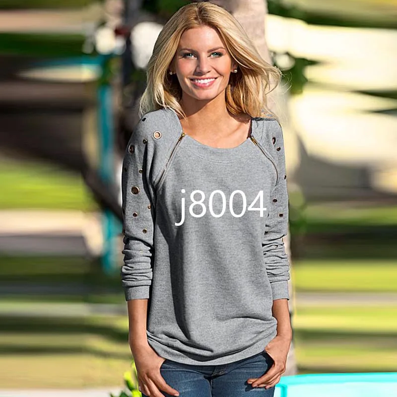 New Fashion Kawaii Kawaii Logo Letter Print For Women Autumn Loose Casual Black O-Neck Tee Shirt Female Long Sleeve To - Цвет: Серый