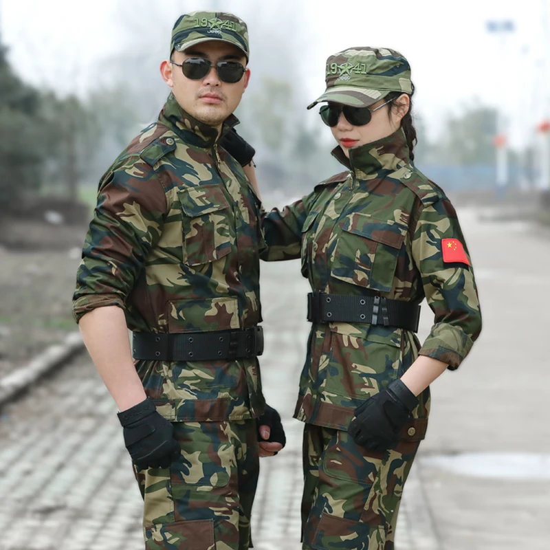 New Green Camouflage Military Uniform Autumn Winter Cotton Combat Clothes Men US Army Clothing Hunting Fishing CS Game Women