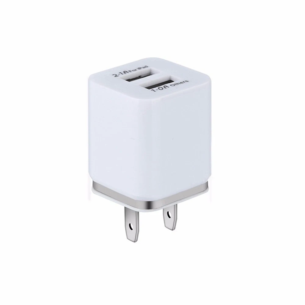 02 US SILVER 2.1A двойное USB Пномпень покрытие мобильного телефона зарядное устройство универсальное умное зарядное устройство короткого замыкания и защита от перенапряжения для Iphone X - Цвет: 02 US SILVER
