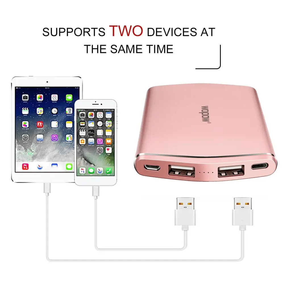 8000 мАч Высокая емкость мобильный PowerS8 двойной USB выход портативный внешний аккумулятор ультра-тонкий для Android для Apple