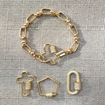 

Fashion punk butterfly spiral buckle bracelet exquisite trendy arm accessories various shapes carabiner 2020 new style bangle