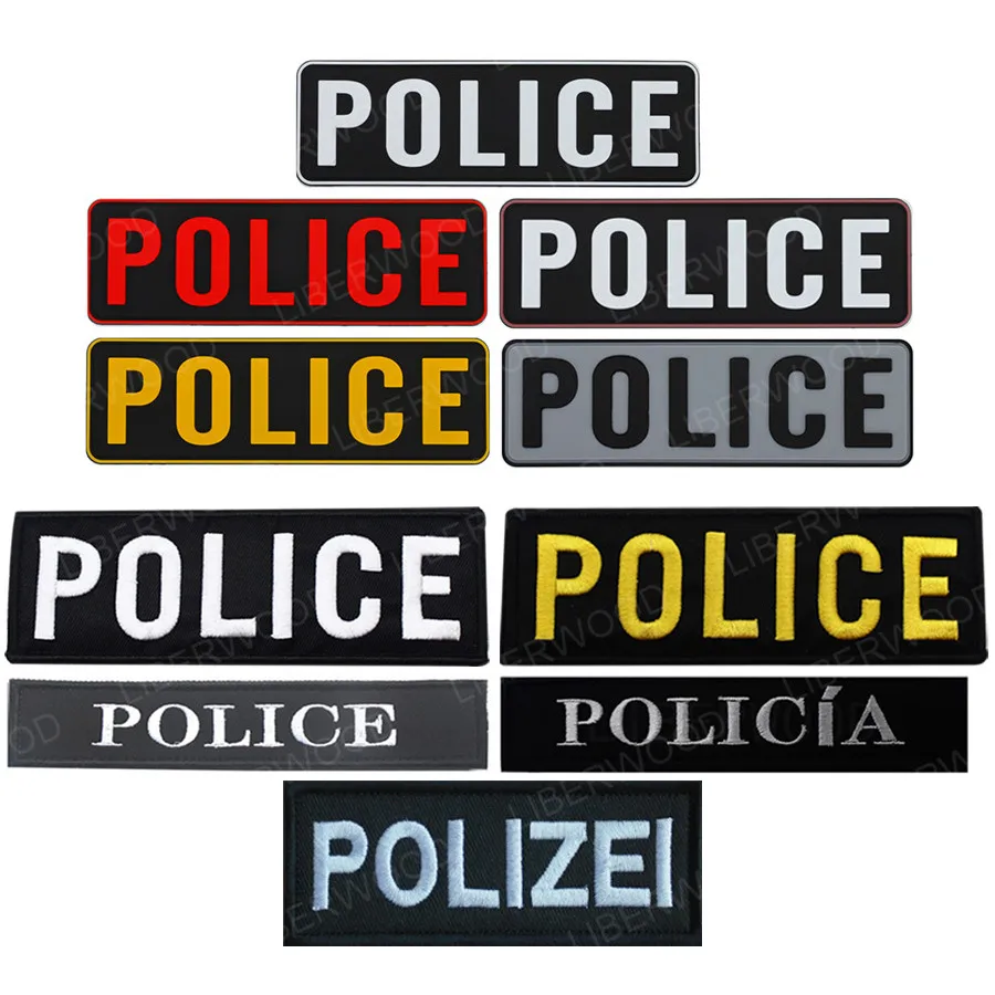 LIBERWOOD полицейский патч Германия Испания POLIZEI Полицейский отдел патч винтажный значок нашивка «Шериф» аппликация Военная нарукавная нашивка