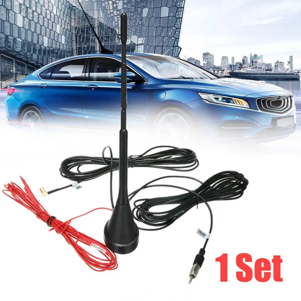 Top Roof Mount Am Fm Radio Antenna Aerial Base Kit Universal Active