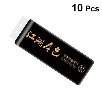 

10 Rolls 3 Layes Roll Paper Toilet Paper Thickened Household Paper For Home Office Bathroom Hotel Wet Water Tissue (Ivory)