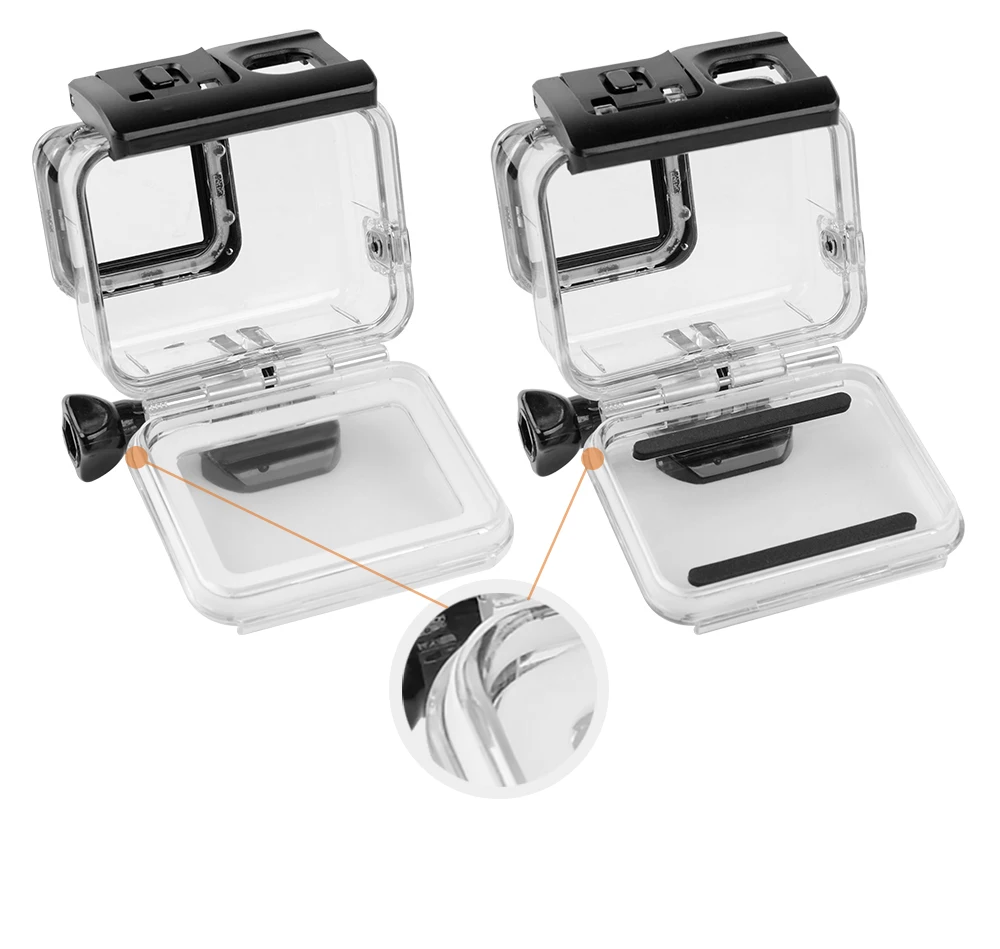 Hero7 45 м водонепроницаемый корпус чехол для Gopro Hero 7 серебристый и белый Подводный защитный корпус коробка Go pro Аксессуары