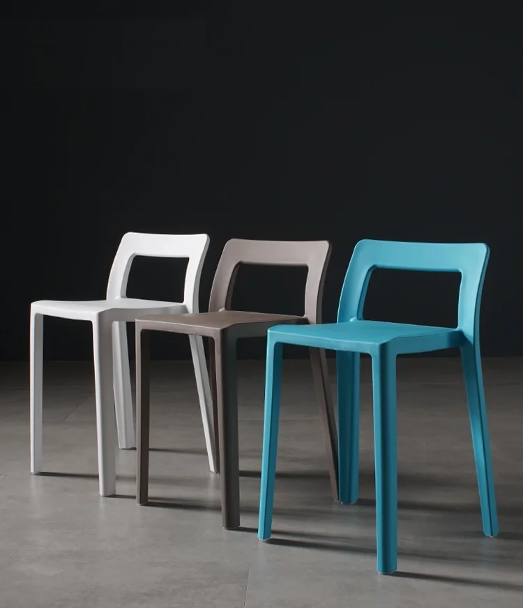 

100pcs PACK, 40cm Seat Height Low Stool with Backrest / Stackable Events Chairs / Eay-to-Store, All Plastic Made
