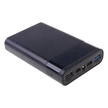 

QC3.0 USB Type-C PD 4x 18650 Battery DIY Power Bank Box LED Light Fast Charger Q6PA