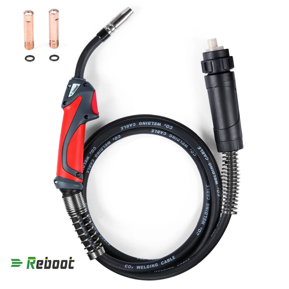 Reboot Welding Torch MIG Torch 150A Binzel Type CO2 MB15 MIG Welder with Euro Connector 10ft 3m For MIG MAG Welding Machine