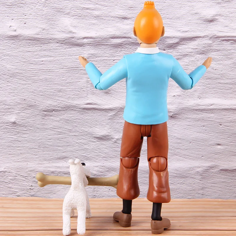 The Adventures of Tintin Tintin and Milou Figures PVC Action Figure Collectible Model Toy Doll Anime Gift For Kids