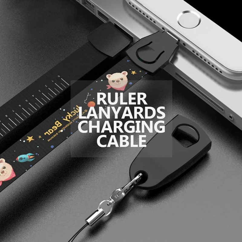 Ремешок для сотового телефона Micro-usb кабель для зарядки, 33,5 дюймов линейка шнур для зарядного устройства для телефона/ключей/брелка/