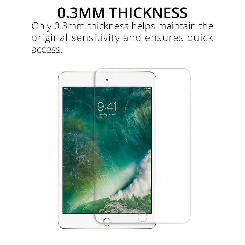 Для Apple iPad 10,2 Защитное стекло для экрана для iPad 10,2 дюймов защитная пленка из закаленного стекла с защитой твердости 9H
