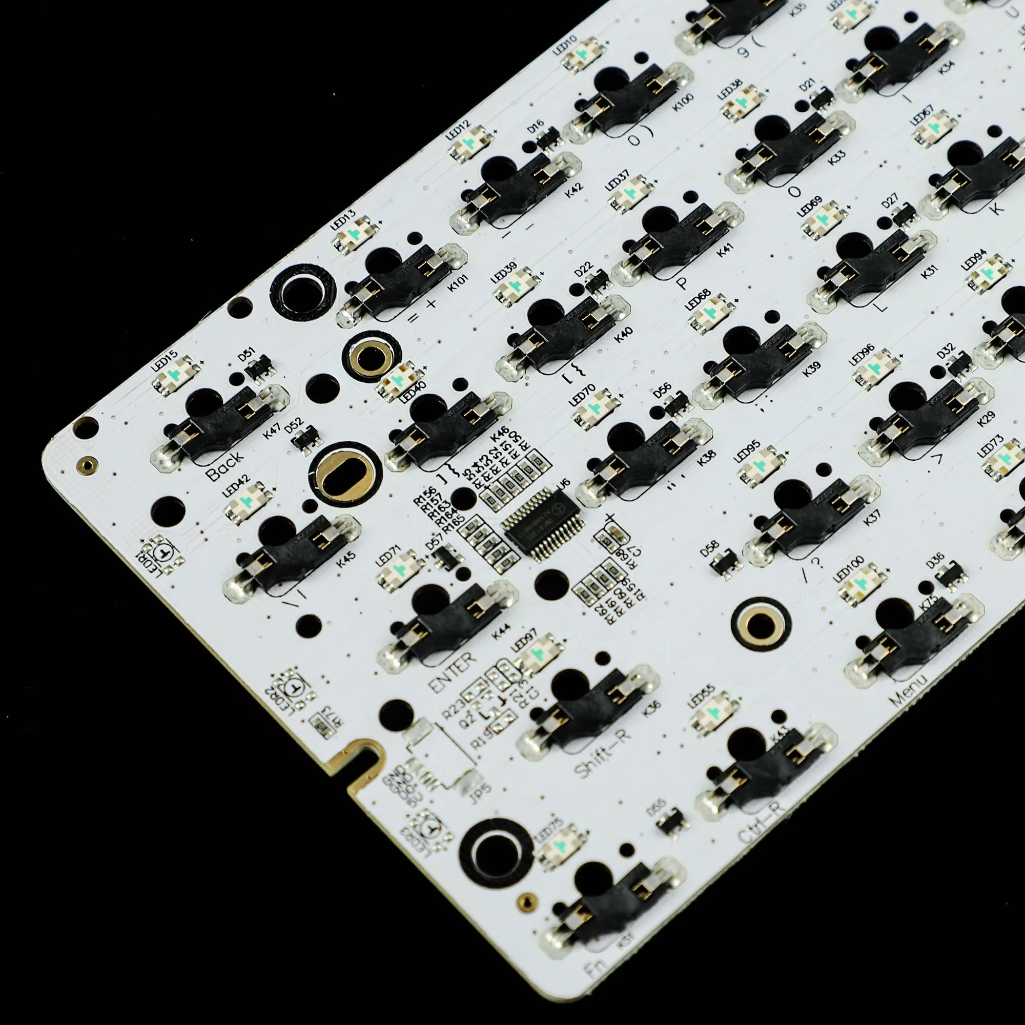 Rgb Driver Independente com Fio Pcb tipo c Hot Swap Gk61 Gk61s - Imagem 5