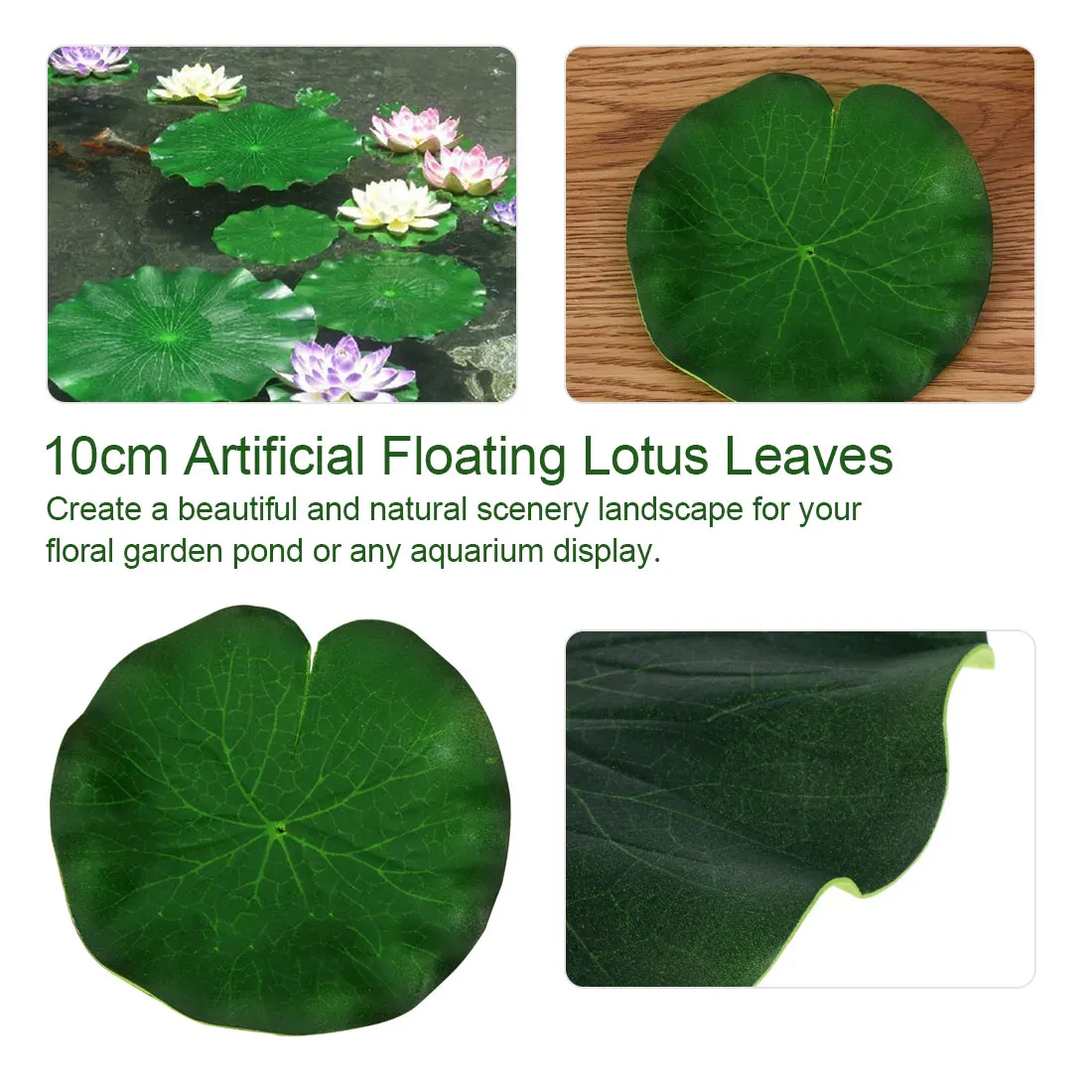 029 38 De Réductionpoisson étang Décoration 10cm Vraie Touche Artificielle Lotus Feuille Mousse Fleurs Nénuphar Flottant Piscine Plantes Pour