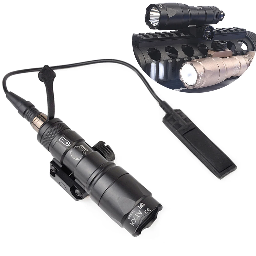 M300 Flashlight BK WADSN Airsoft suprefir M300 M300B мини-светильник 280 люмен светодиодный тактический охотничий тактический фонарь фонарик для оружия - Цвет: M300 Flashlight BK