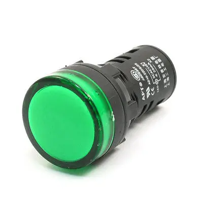 Панель, установленный AC/DC 110V 20mA зеленый индикатор неисправности, пилотный светильник, лампа