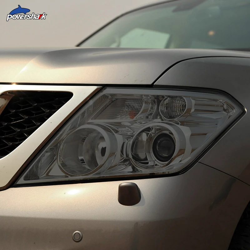 

2 Pcs Car Headlight Tint Black Protective Film Protection Transparent TPU Sticker For Nissan Patrol Y62 2012-2018 Accessories