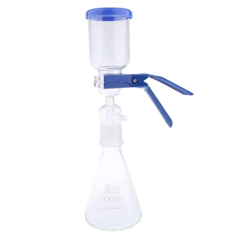 

Laboratory Filtration Apparatus 500ml, Filter Flask Set Graduated Funnel for Filtering Particles, Bacteria, Substances