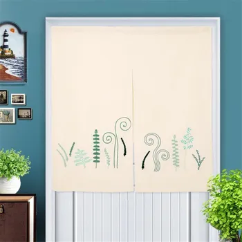 

90/150cm Japanese Style Creative Home Fabric Curtain Bedroom Partition Double Open Curtain Kitchen Bathroom Decor Curtain