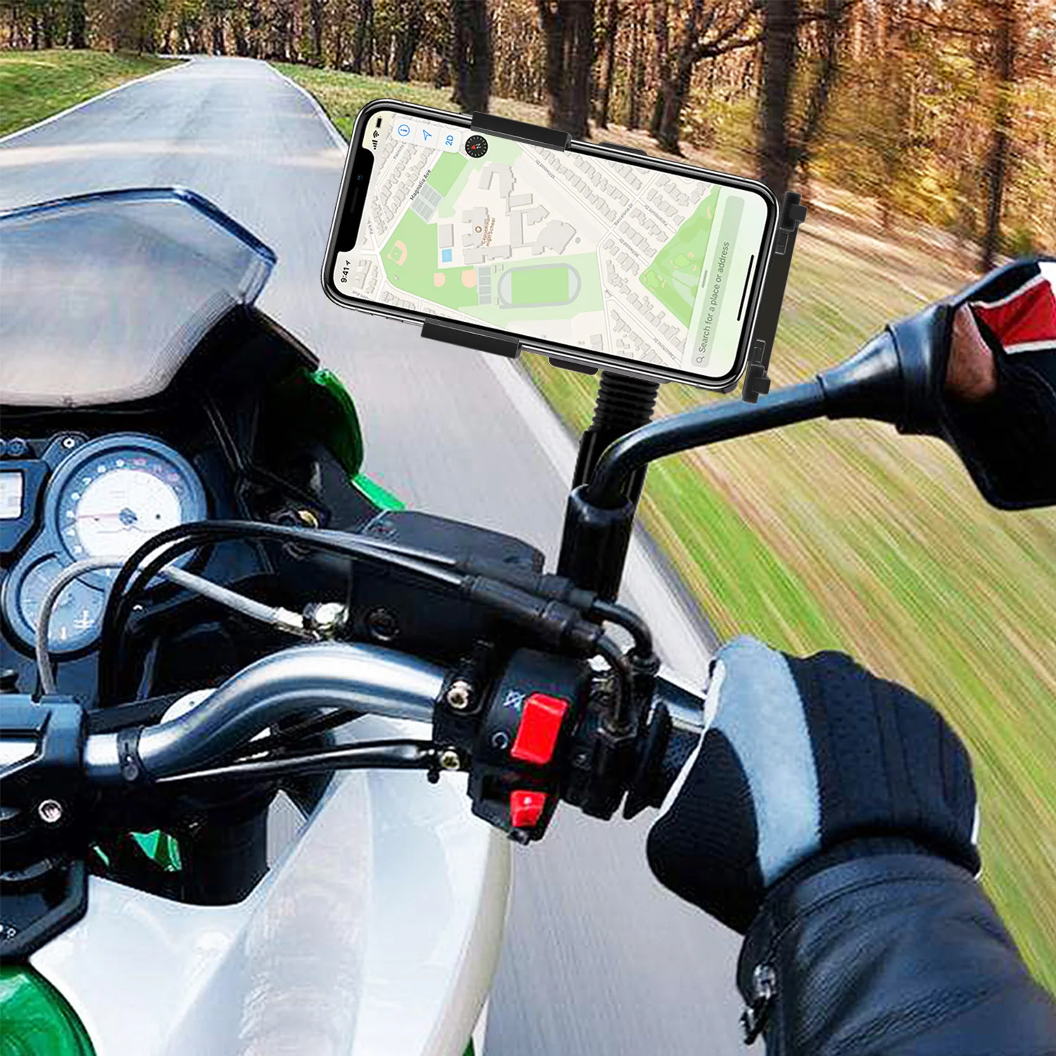 Электрическая велосипедная Подставка Кронштейн регулируемый велосипедный велосипед руль телефона крепление мотоцикла зеркало заднего вида держатель телефона для iPhone