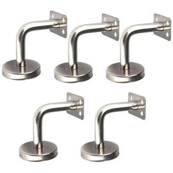 

5pcs Wall Mount Stair Handrail Brackets 60x60mm Home Wood Metal Railing Stainless Steel Handrail Brackets