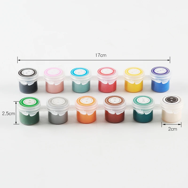 6 Colors Set Ceramic Pigment Art Underglaze Ceramic Painted Medium Temperature Baking Color DIY Graffiti Pigment Set