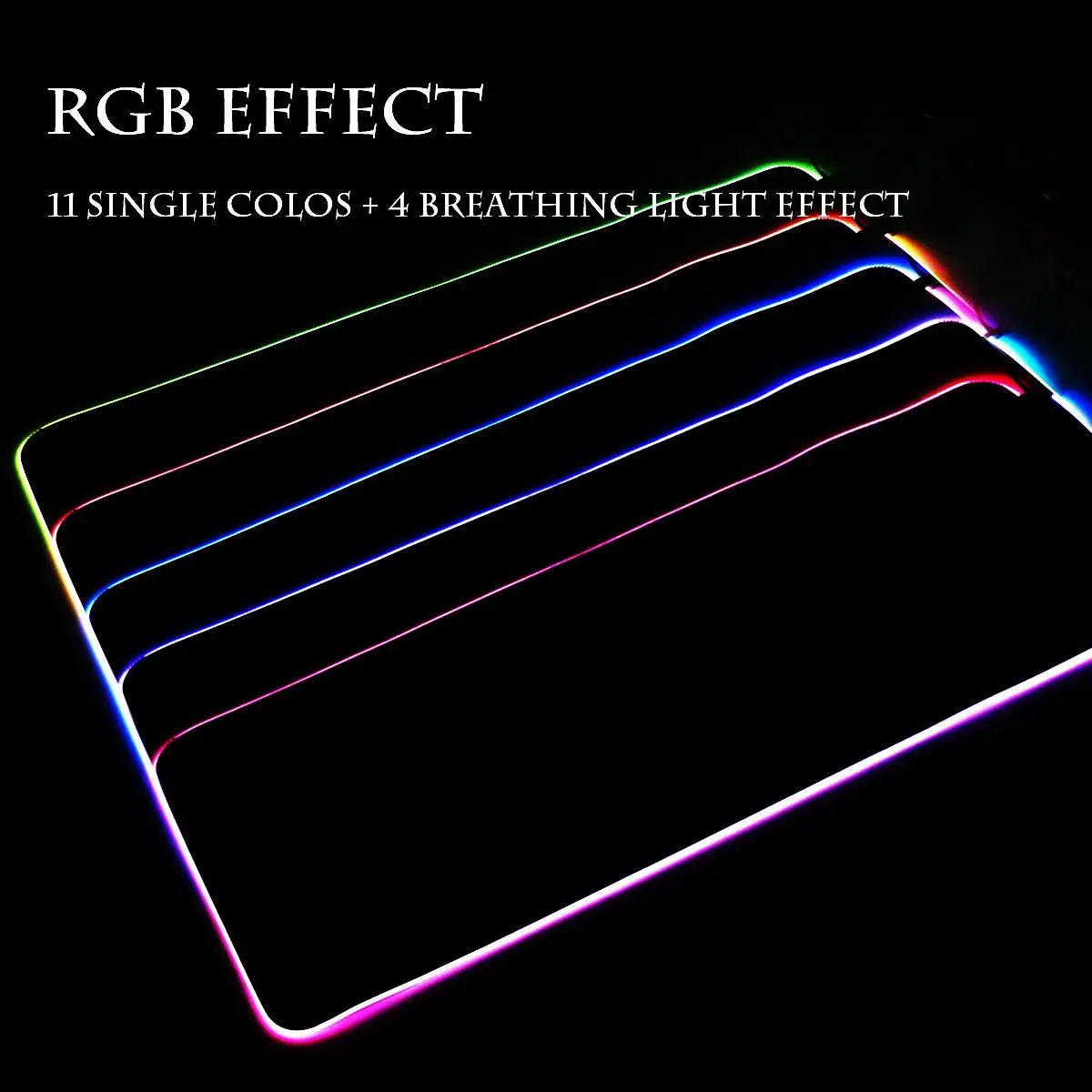 Игровой коврик для мыши RGB Светодиодный светящийся красочный 4 концентратора USB