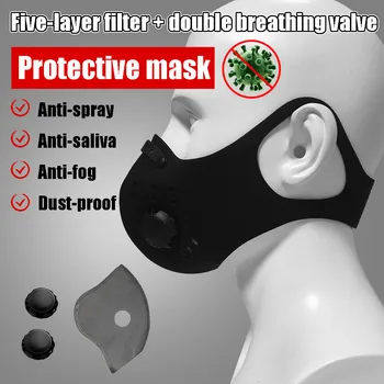 

Pm2.5 Breathable Mouth Mask Unisex Face Mask Protection Mask Breathable Protective Anti-spitting With Valve Mask Dropshipping