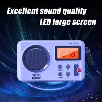 

2.4in Outdoor LCD Display Portable Radio Earphone Port DAB/ DAB+ Digital AM FM Stereo Home