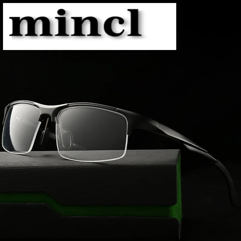 MINCL Новая рамка для очков мужские зеркальные очки Рамка из алюминия и магния полурамка оптическое считывание рецептурных очков NX