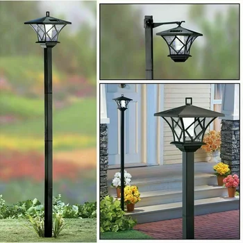 

1.5 M Lawn Weather Resistant Sturdy Adjustable Height Solar Powered Easy Install Waterproof Yard Post Light Energy Efficient