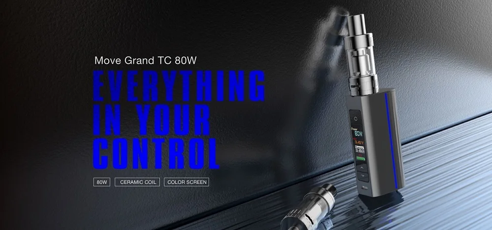 Подарок на бретелях! Vape мод электронная сигарета Move Grand TC 80 Вт коробка мод подходит атомайзер 510 нить 18650 батарея(без батареи