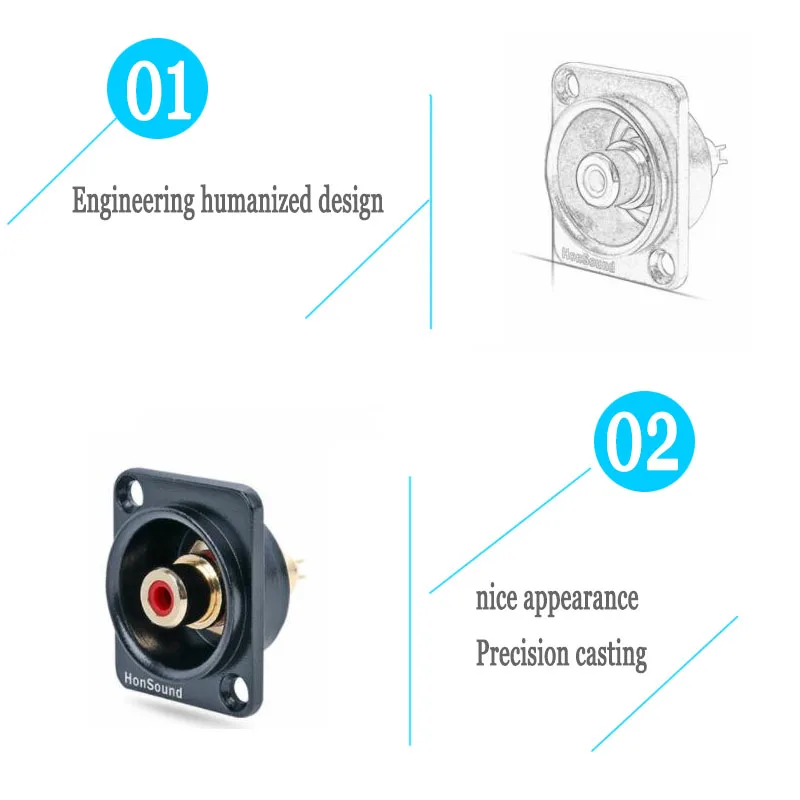 RCA гнездо D-type Монтажная розетка сварочная панель динамик аудио RCA разъем