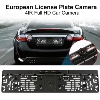 

European License Plate Frame Car Reversing 4 IR LED Night Vision Rearview Camera Car Reversing LED Night Vision Rearview Camera