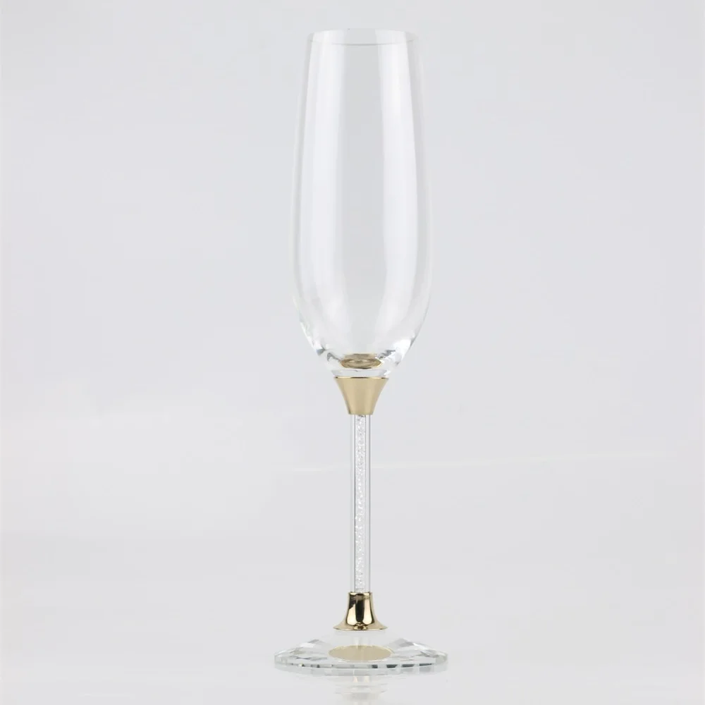 Розовое золото 235 мл 2 шт./компл. Кристалл обжарки Свадебные очки персонализированные шампанское вино стеклянные подарки украшения питьевой очки