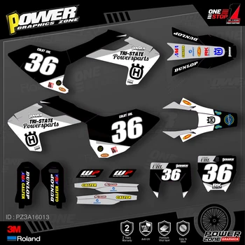 

PowerZone Custom Team Graphics Decals 3M Stickers Kit For Husqvarna Sticker 2016-18 TC FC TX FX FS 2017-19 TE FE 125-450cc 13